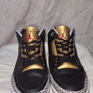 Air Jordan 3 Retro Black Metallic Gold Men’s 13.5 Rare Size